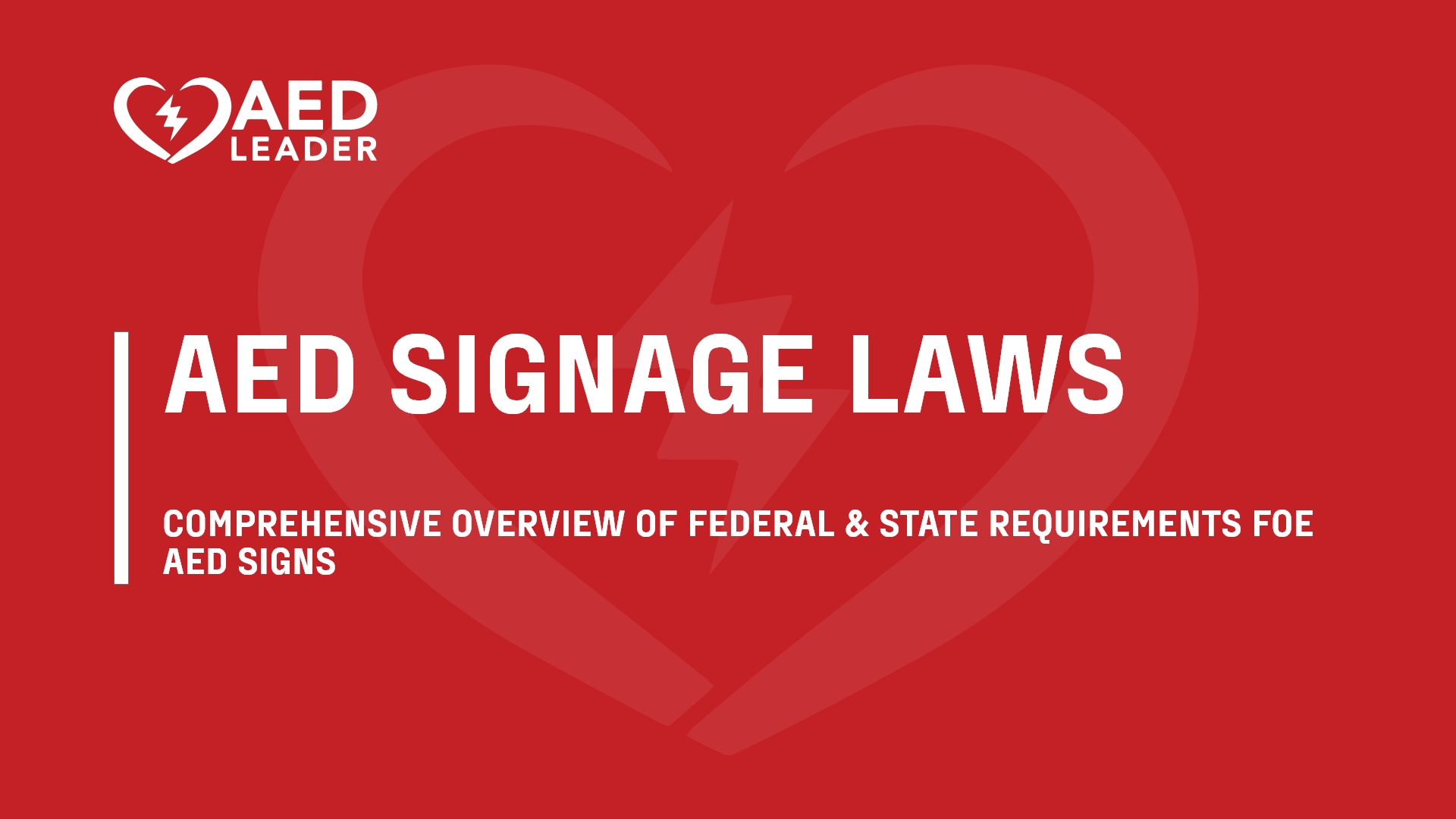 AED Signage Requirements
